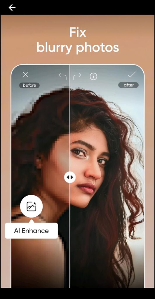 PicsArt Mod APK Enhance Tool
