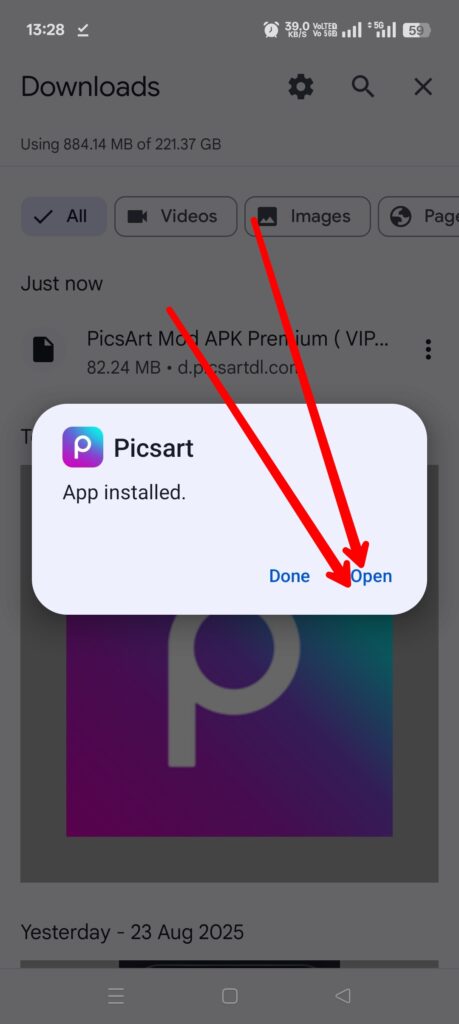 PicsArt Mod APK Open And Use 